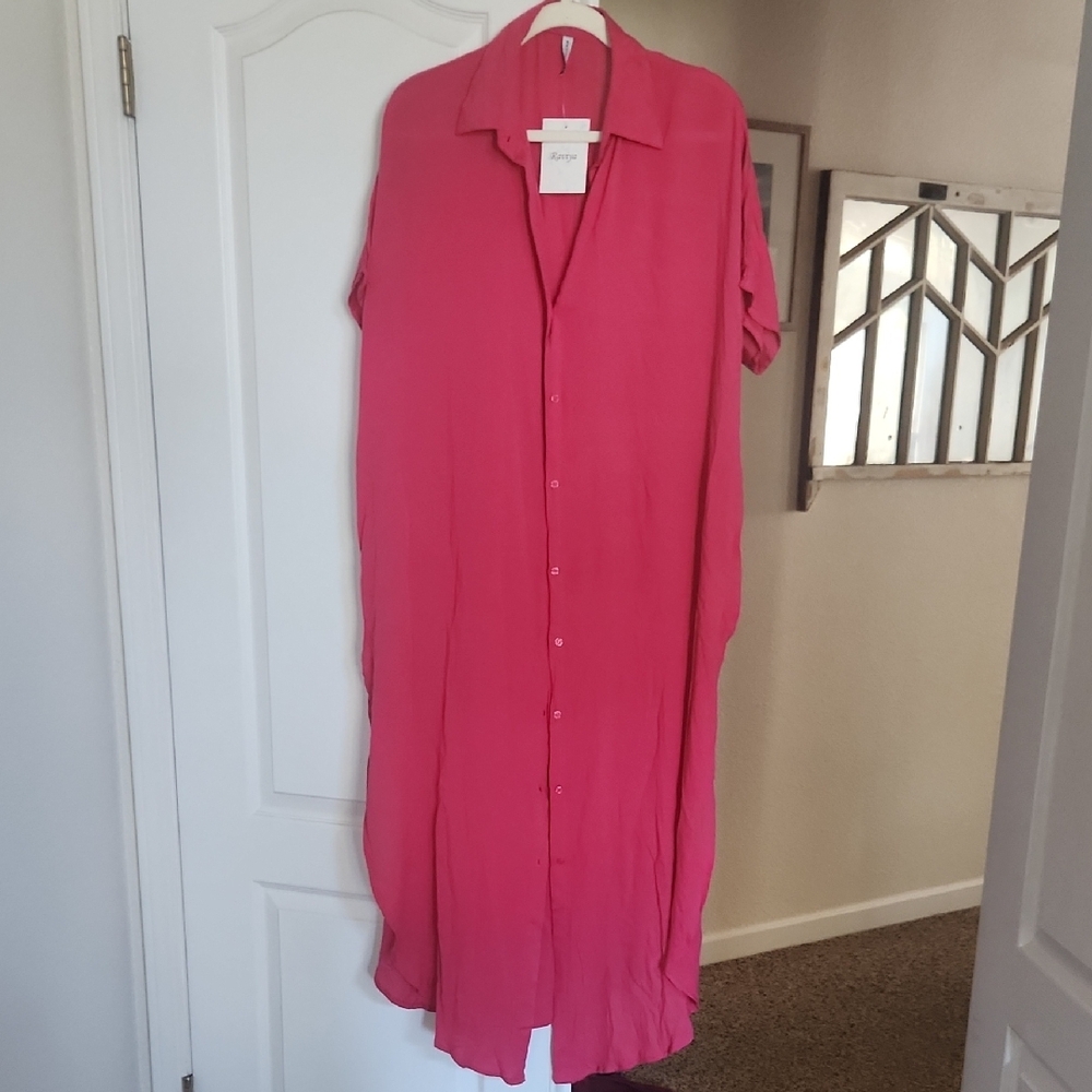 Raviya Raspberry Swimsuit Cover Up, Size‎ Medium